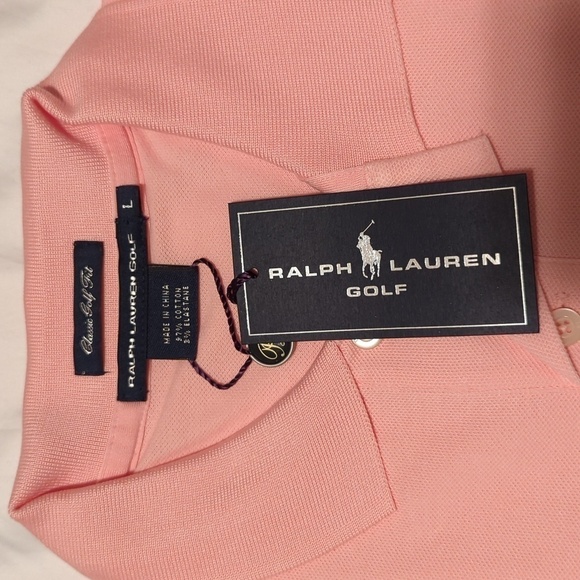 Ralph Lauren Women's pink Large size golf T-shirt. - Picture 9 of 12